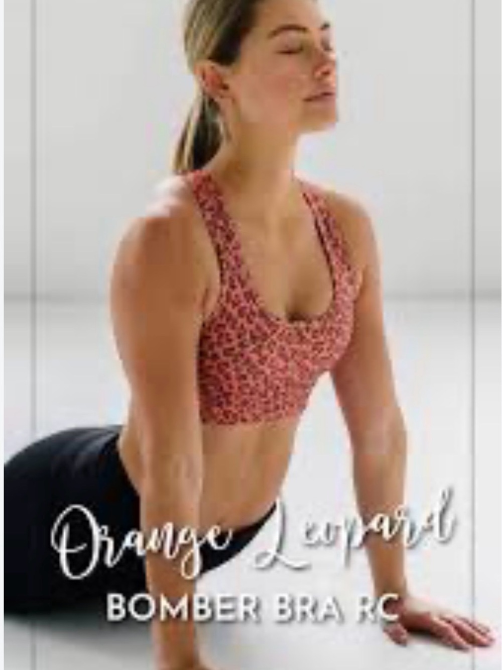 Zyia Active Orange Leopard Bomber Bra RC (XL)